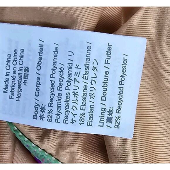 J Crew One Piece Green Criss Cross Cut Out Green Bikini Swim Suit Floral - Picture 11 of 14